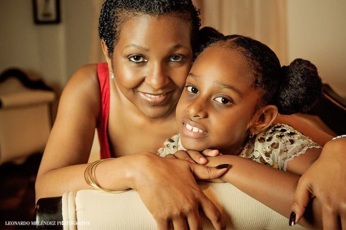 Kim Simplis Barrow and daughter Salima Barrow